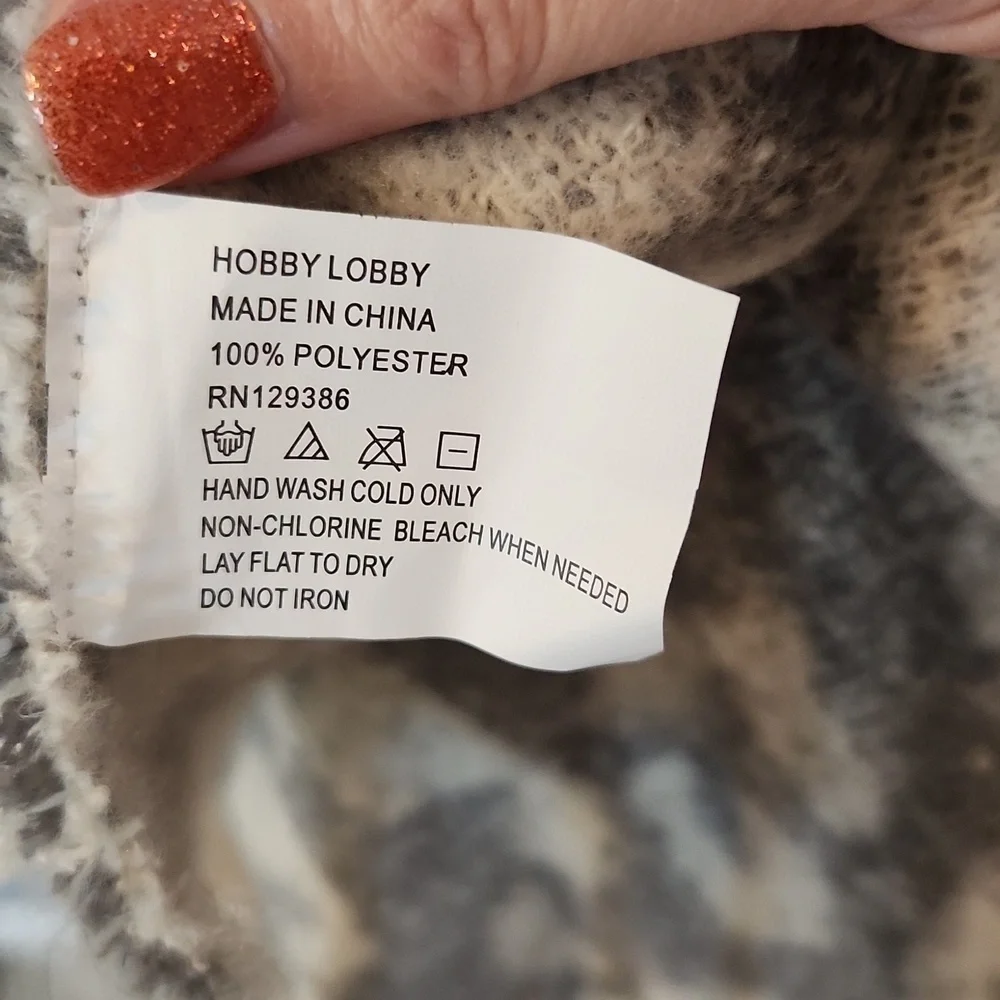 Cedarwood Threds plush leopard print fringe detail blanket scarf